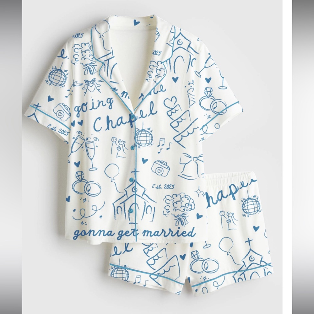 Women’s going to the chapel gonna get married short sleeve pajama set